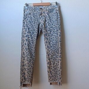 Current Elliott Jeans Leopard Amimal Print Size 25